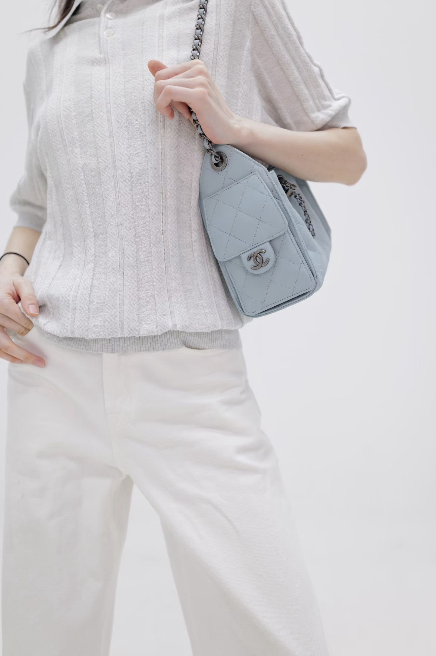 小香25bag mini冰蓝色 小香25bag mini冰蓝色 產品細節圖
