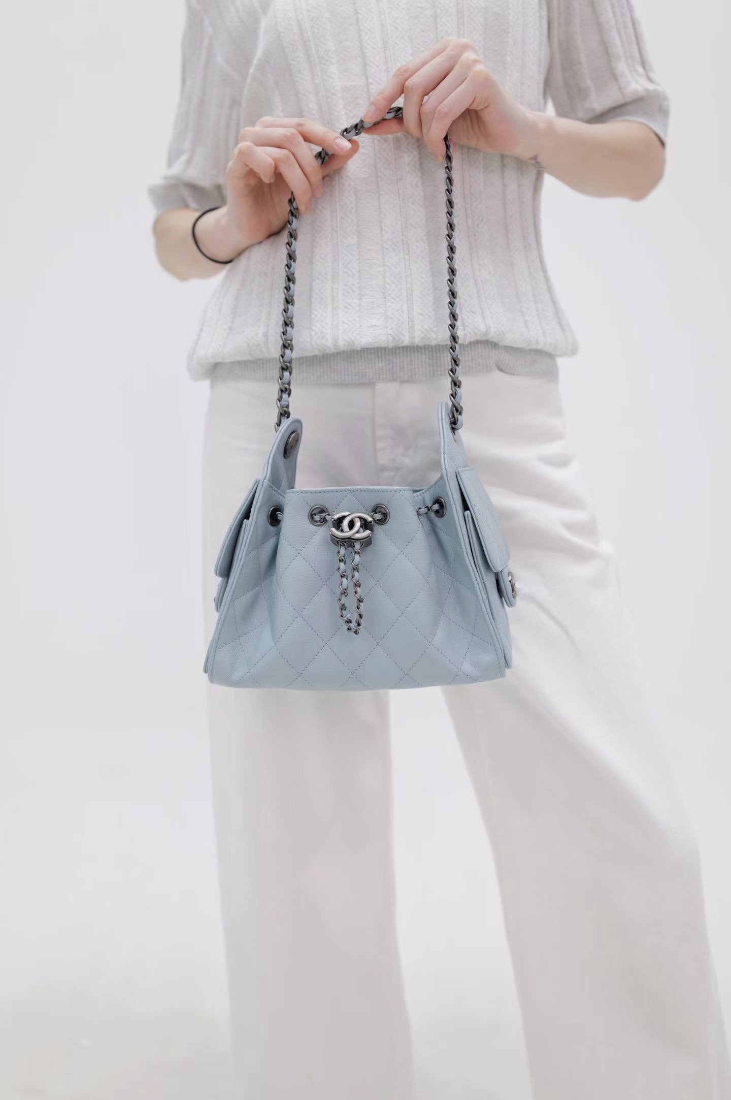 小香25bag mini冰蓝色 小香25bag mini冰蓝色 產品細節圖